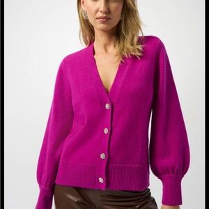 Joseph Ribkoff Magenta Cardigan Sweater